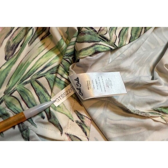 Bad Birdie Mens Tropical Leaf Print Golf Polo Shirt Size Large - Performance - Picture 6 of 8